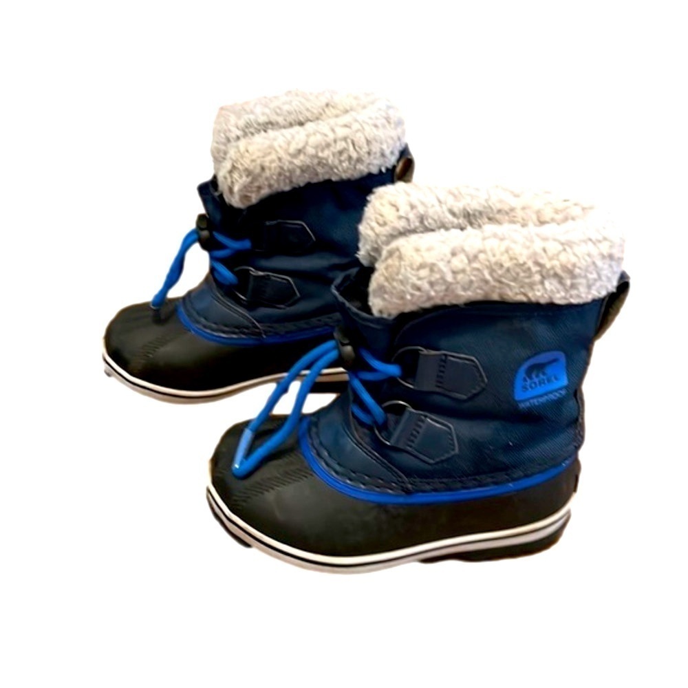 SOREL waterproof boots, size 11 (child), blue, in good condition